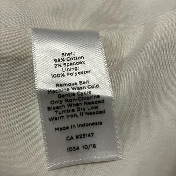 TALBOTS Floral Lined Cotton Sleeveless Dress Belt Pockets Sz 16P - Picture 4 of 11